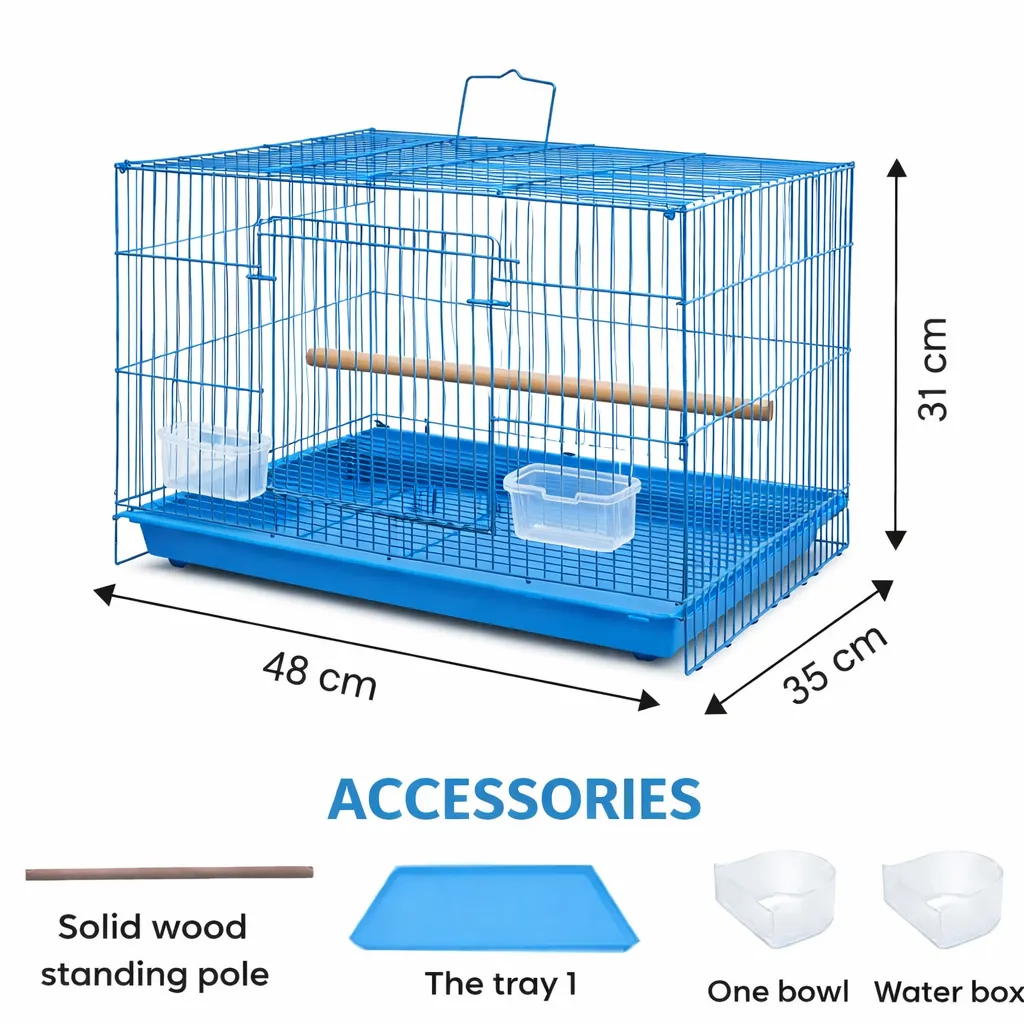 16x28 Inch Round Bird Cage For Small Birds - Cockatiel, Parakeet, Finch & Canary Home