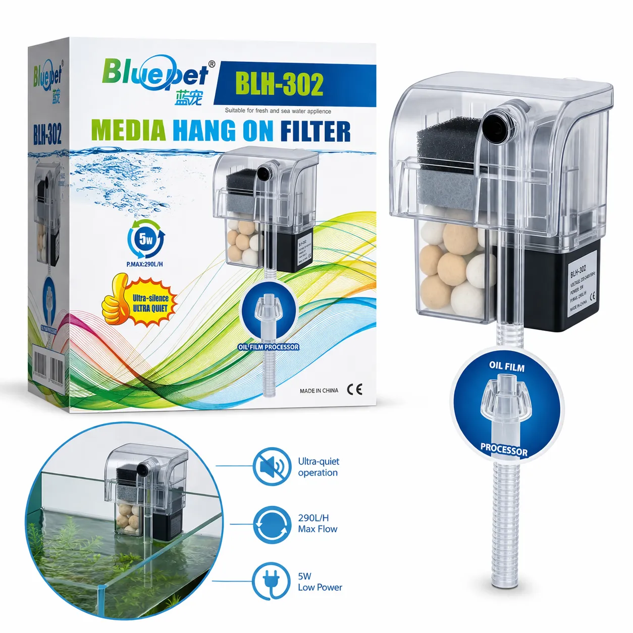 Bluepet BLH-302 Aquarium Hang On