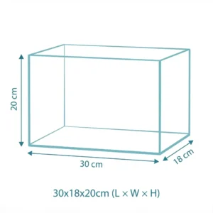 Ultra Clear Glass Nano Aquarium 30x18x20 cm