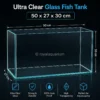 Ultra Clear Glass Fish Tank 50x27x30 cm | Buy Online at Royal Aquarium